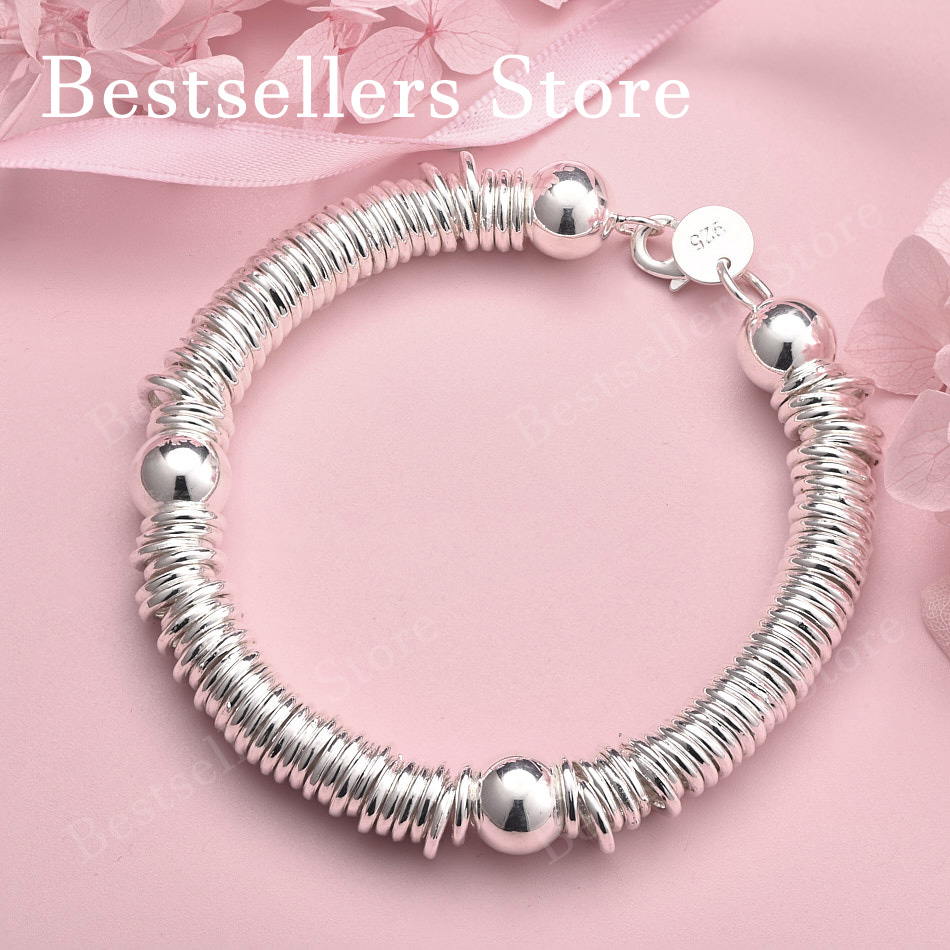 Men Accessories Ring And Bracelet - Pulseira de prata esterlina 925 de