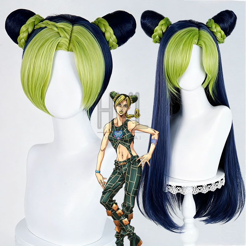 Men'S Yellow Accessories - Peruca de Cosplay Anime JOJO Jolyne