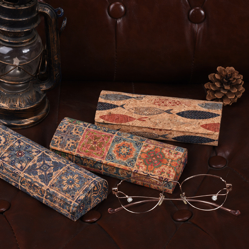 Men Accessories To Look Good - Estojo de óculos de cortiça natural,