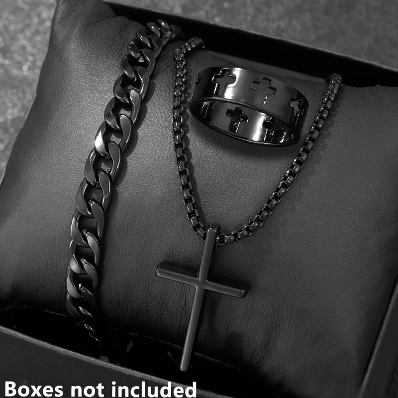 Conjunto de Acessórios Estilo  - Men Accessories Ring And Bracelet avaliação e preço