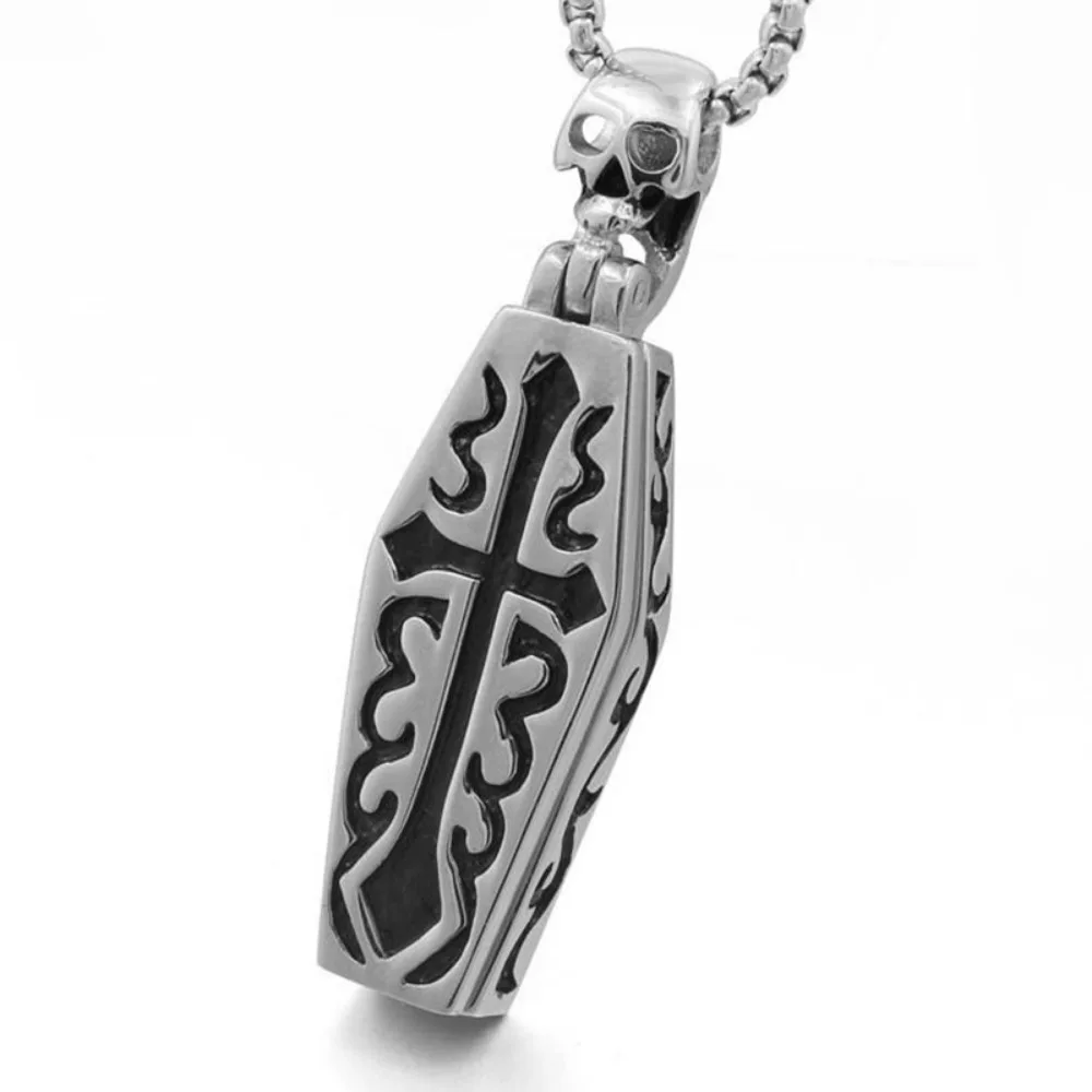 Colar de pingente de caveira g - Men'S Vampire Accessories avaliação e preço