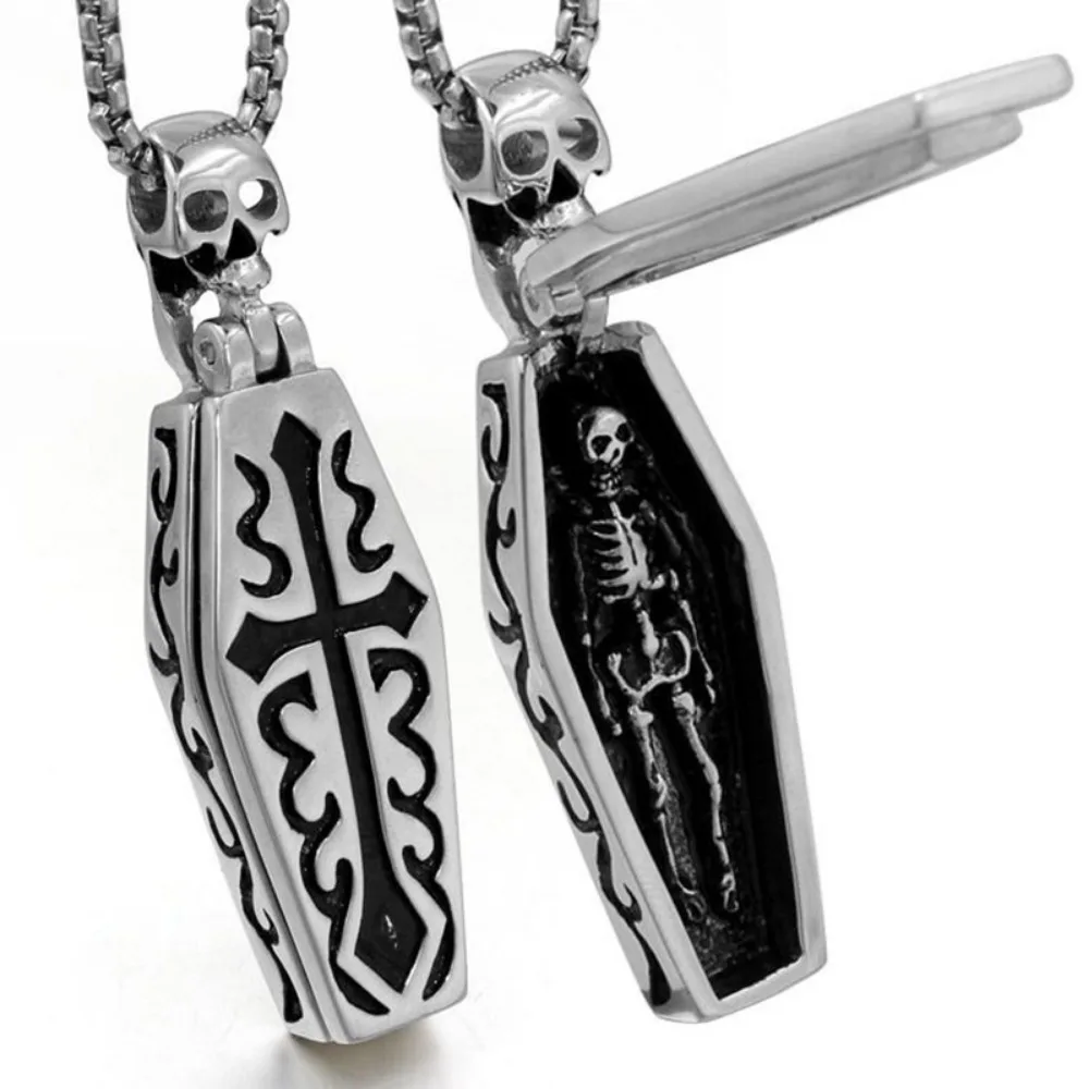 Colar de pingente de caveira g - Men'S Vampire Accessories avaliação e preço
