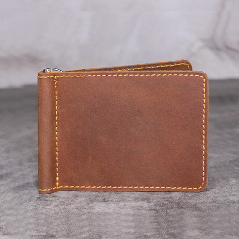 Carteira de couro genuíno arte - Money Clip Slim avaliação e preço