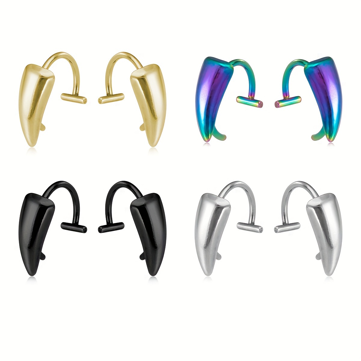 1 Par de Aço Inoxidável Vampir - Men'S Vampire Accessories avaliação e preço